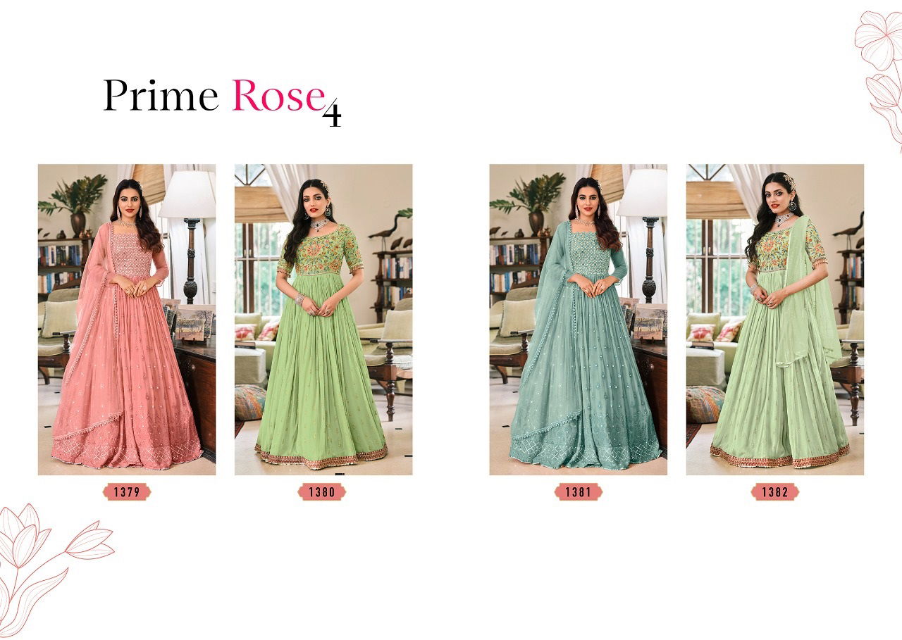 Prime Rose 1379 Georgette Heavy Georgette Wedding Wear Designer Salwar Kameez Collection